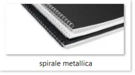 spirale di metallo colore argento, nera o bianca